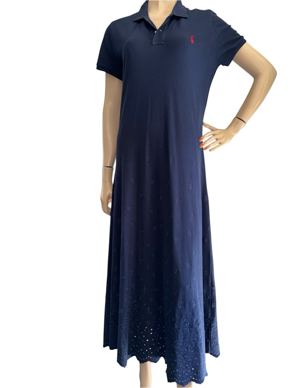 Polo Ralph Lauren Eyelet Embroidered Polo Shirt Dress